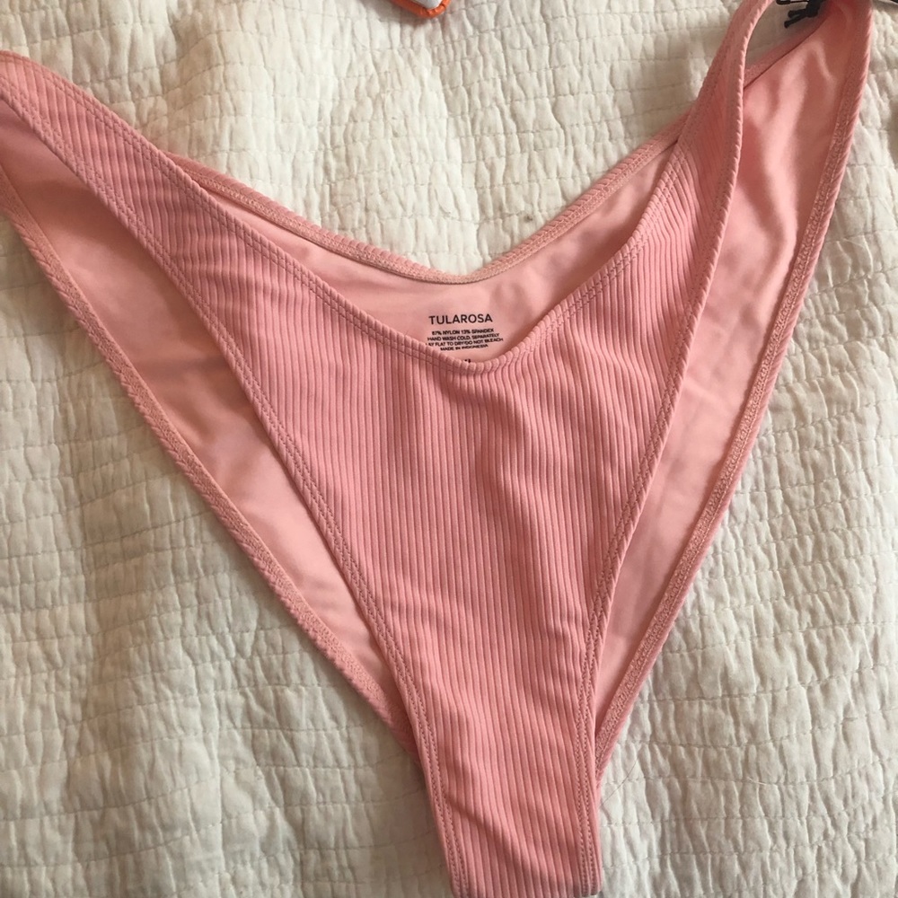 Tularosa, Pink Ribbed Bathing Suit Bottoms